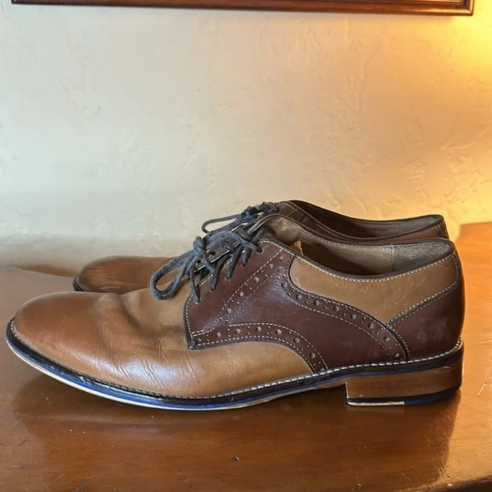 Johnston & Murphy Cognac Hughes Lace Up‎ Oxford, Model 59-12302 size 11.5